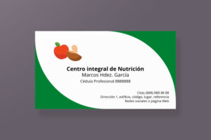 Lee más sobre el artículo Tarjeta de presentación Nutriólogo (Descarga)